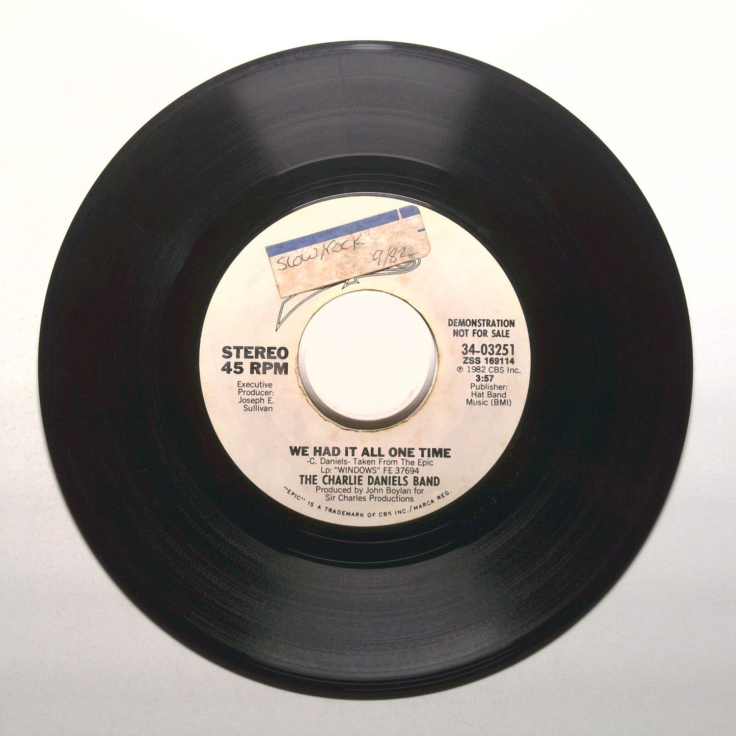 The Charlie Daniels Band - We Had It All One Time - Demo - Vinyl 45 RPM 7"