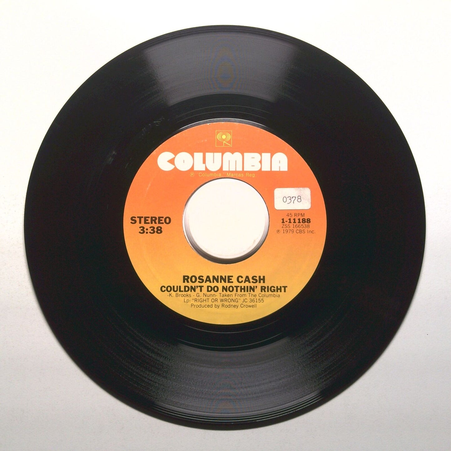Rosanne Cash - Seeing's Believing; Couldn't Do Nothin' Right - Vinyl 45 RPM 7"