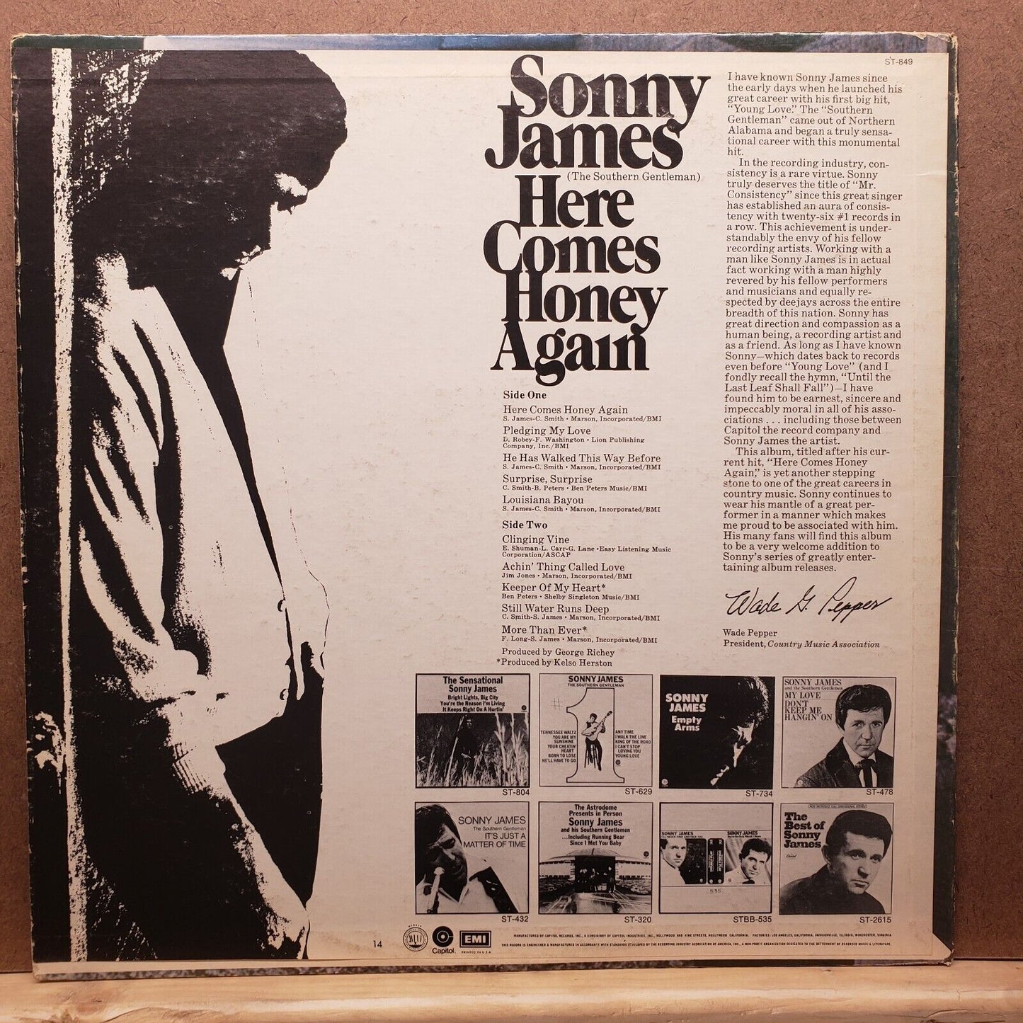Sonny James - Here Comes Honey Again - ST-849 - Vinyl Record LP
