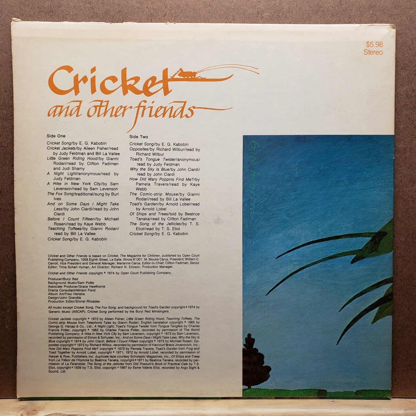 Cricket And Other Friends - 1974 - Vinyl Record LP