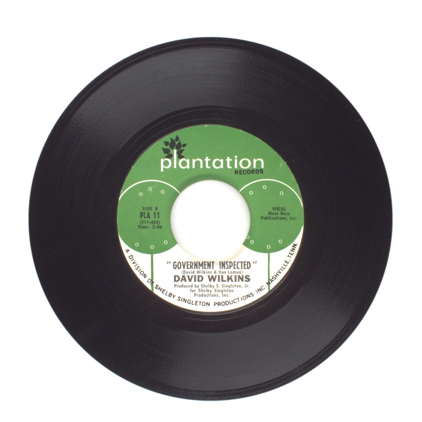 David Wilkins - Just Blow in His Ear; Government Inspected - Vinyl 45 RPM 7"