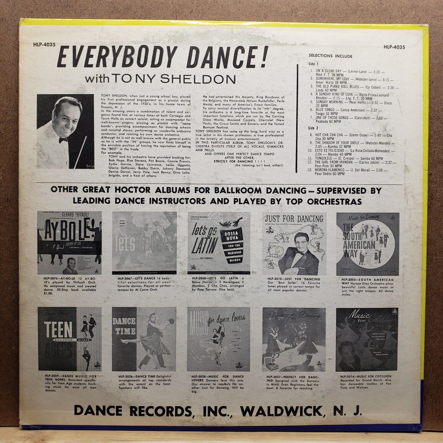 Tony Sheldon - Everybody Dance - HLP-4035 - Vinyl Record LP