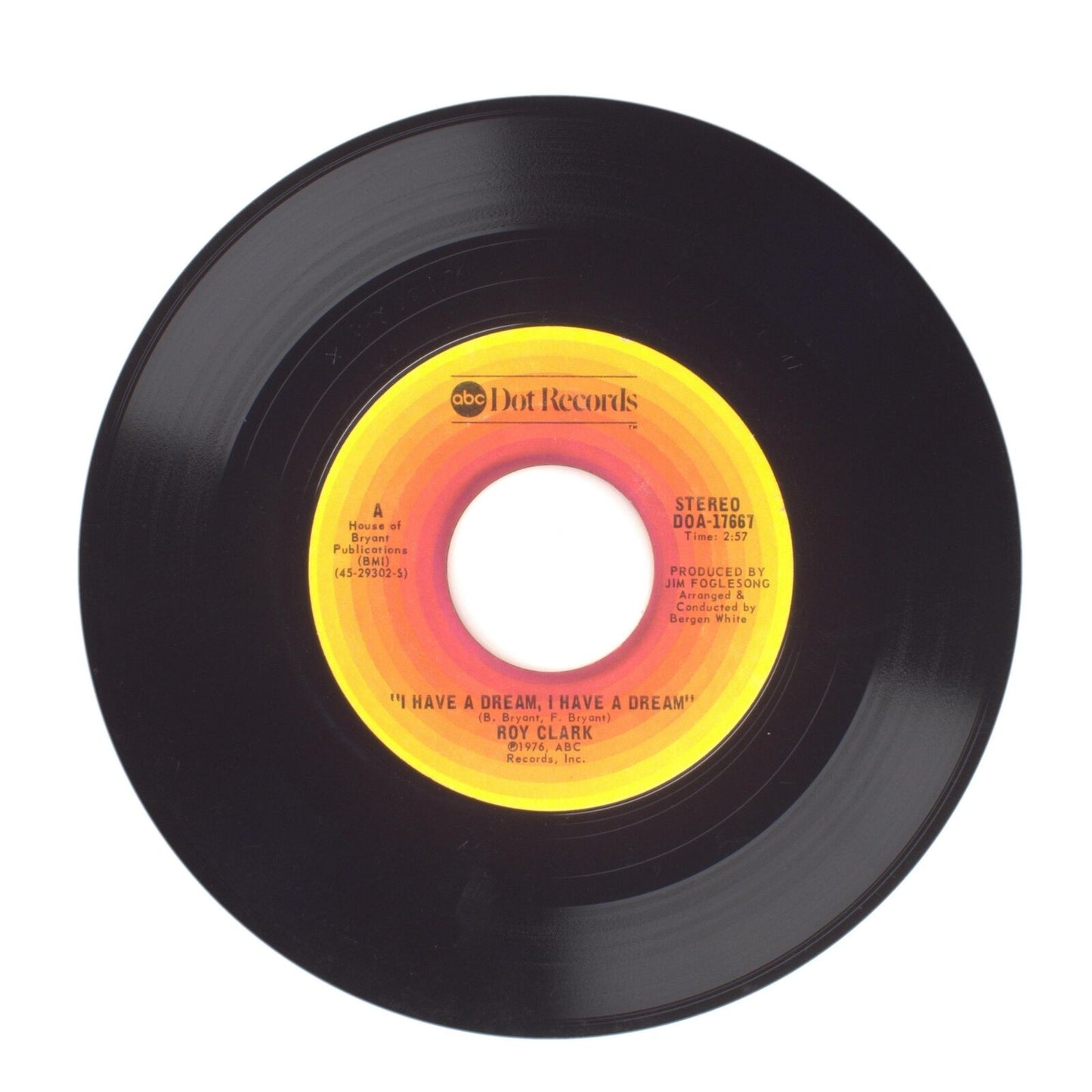 Roy Clark - Half a Love; I Have a Dream, I Have a Dream - Vinyl Record 45 RPM 7"