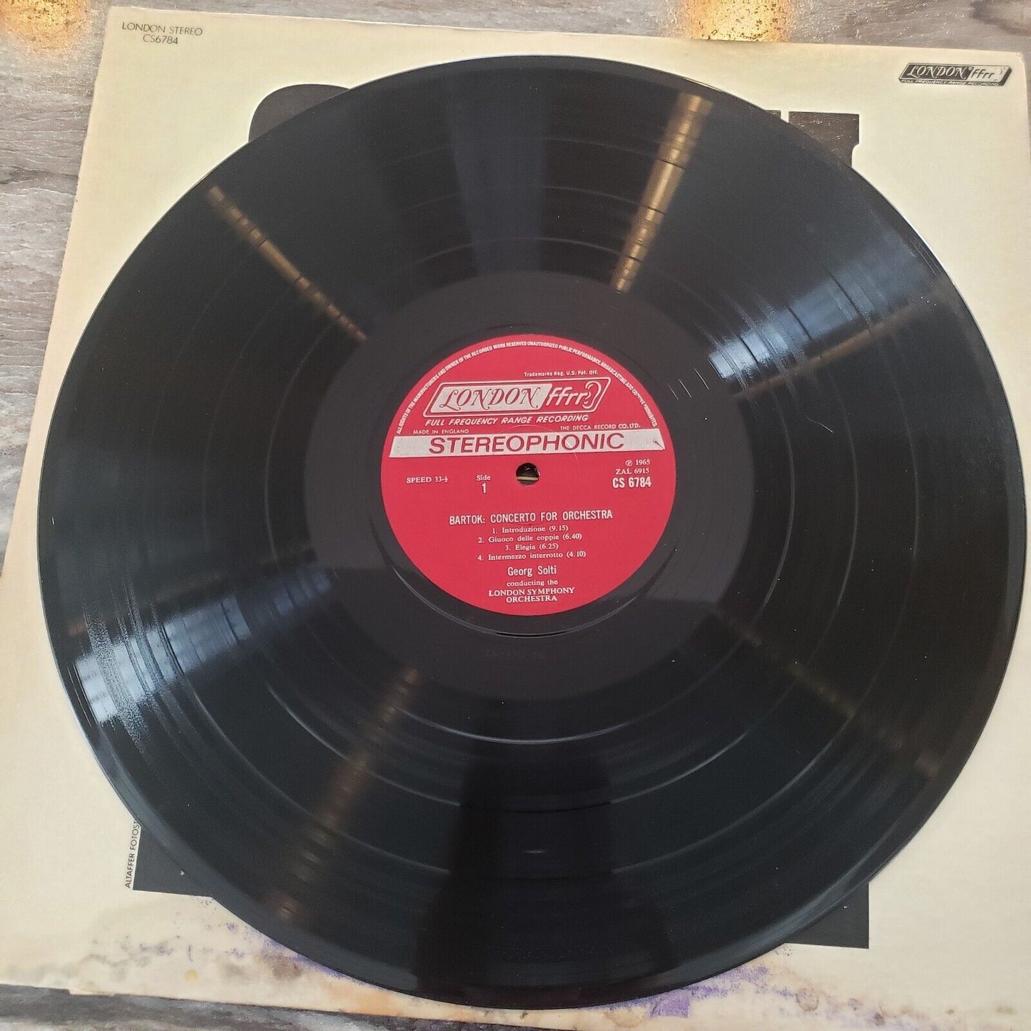 Georg Solti - Bartok Concerto For Orchestra - 1965 CS 6784 Vinyl Record LP