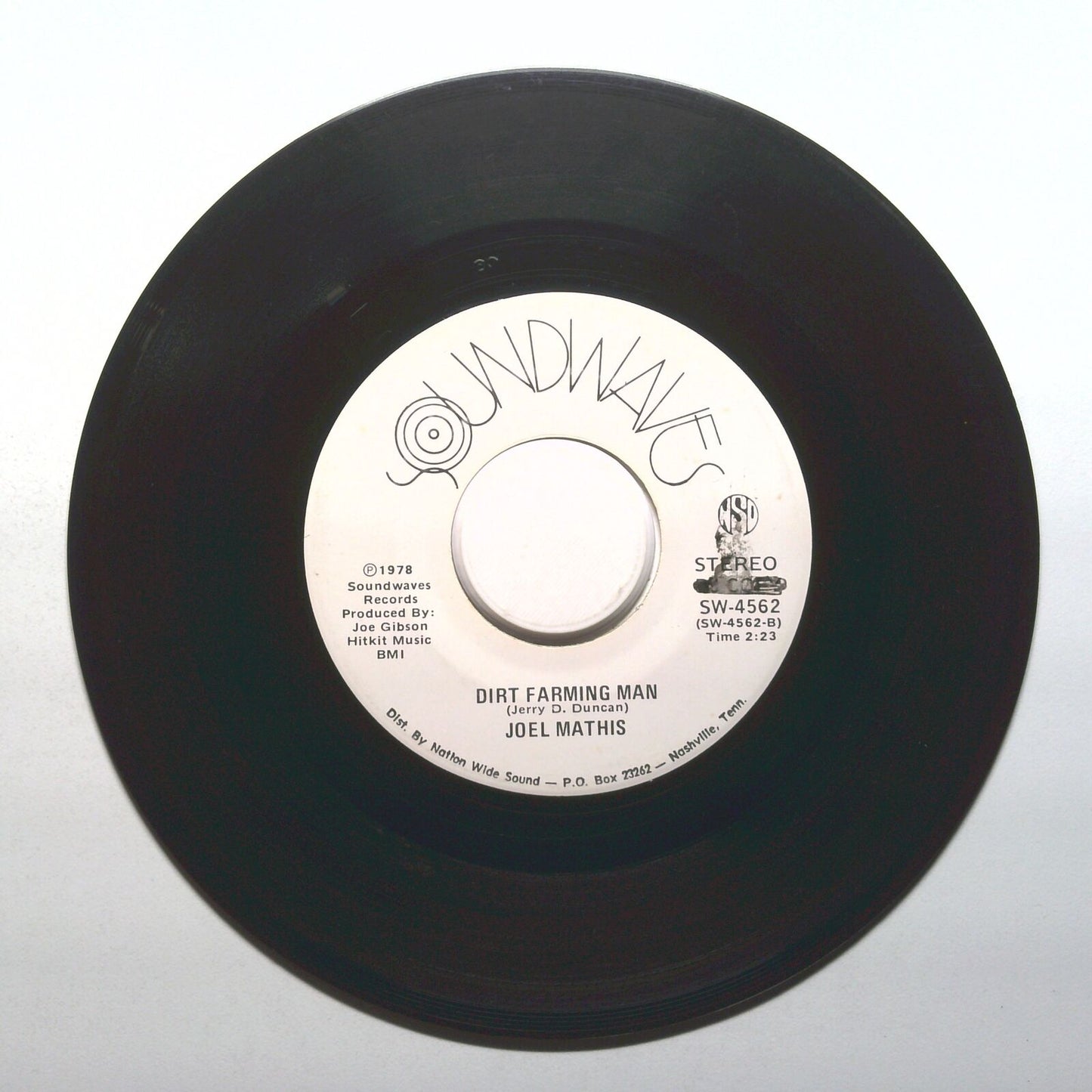 Joel Mathis - Dirt Farming Man; The Farmer's Song - Vinyl 45 RPM 7"