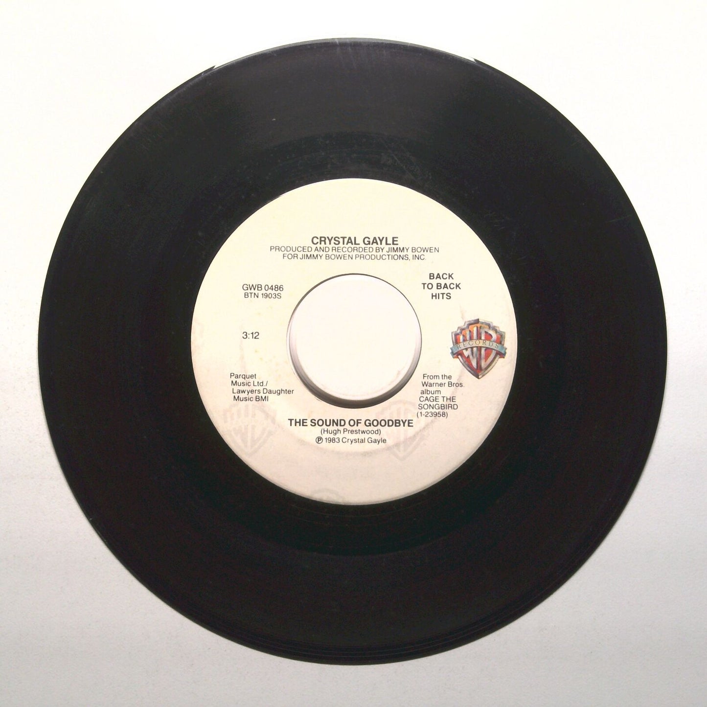 Crystal Gayle - The Sound of Goodbye; I Don't Wanna Lose Your Love - 45 RPM 7"