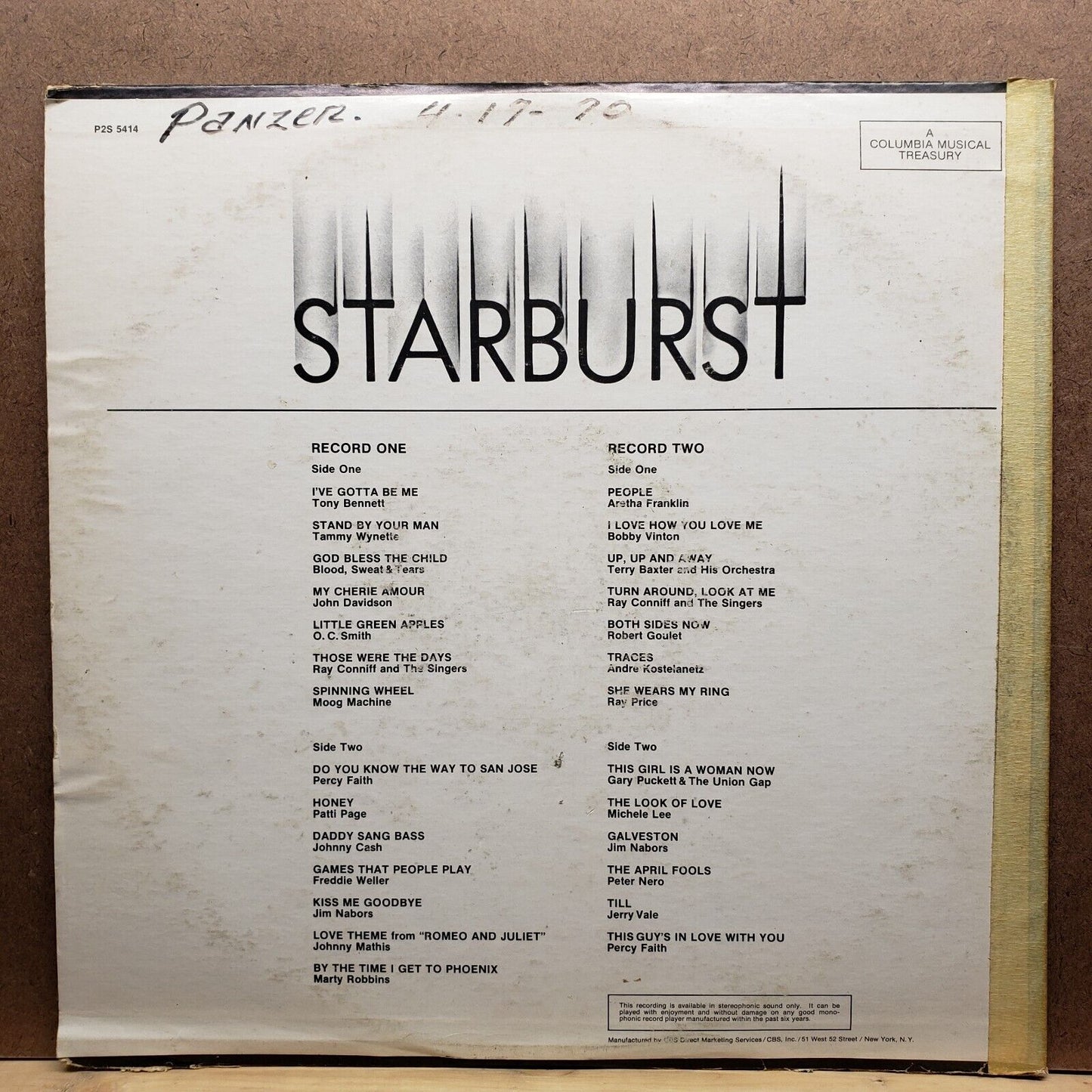 Starburst! - CS 605 - Columbia Musical Treasuries - 2 Disk Set! Vinyl Record LP