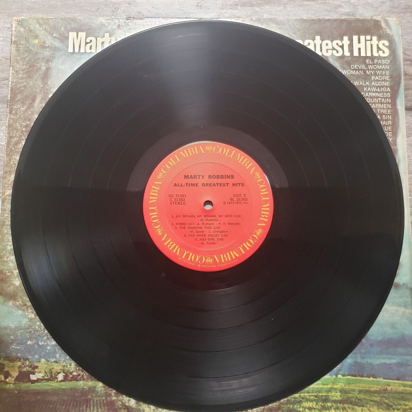 Marty Robbins - All-time Greatest Hits - 2 Disk Set! KG 31361 Vinyl Record LP
