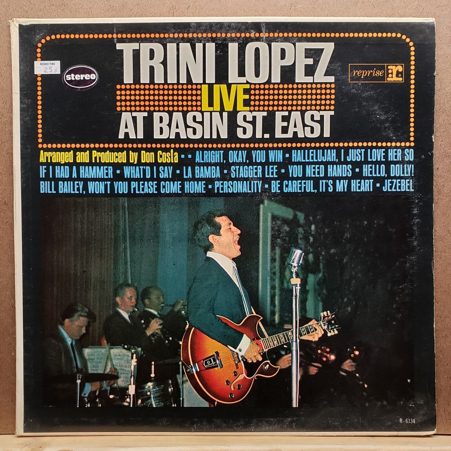 Trini Lopez Live At Basin St. East - RS-6134 - Vinyl Record LP