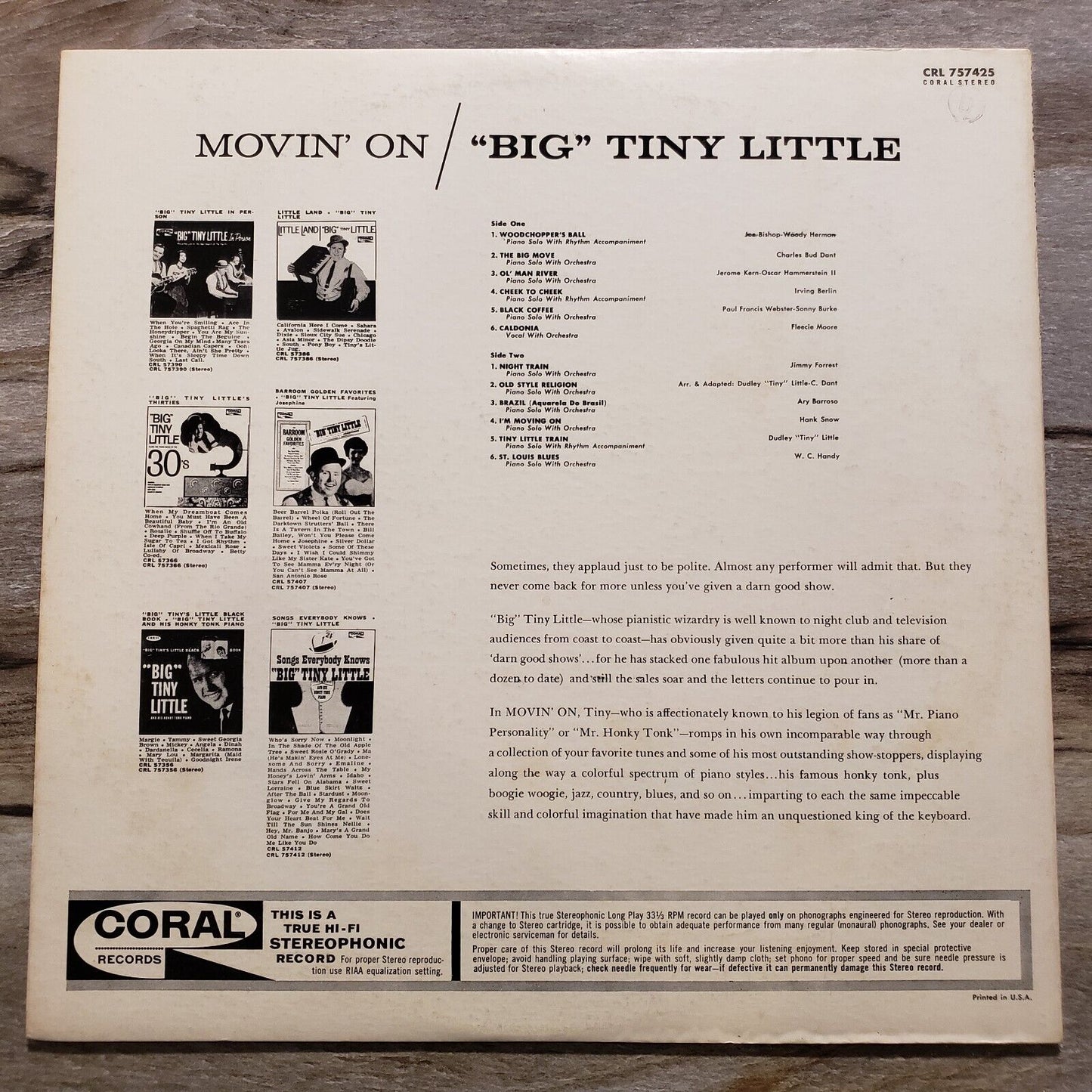 Big Tiny Little - Big Tiny Little - CRL 757425 Vinyl Record LP