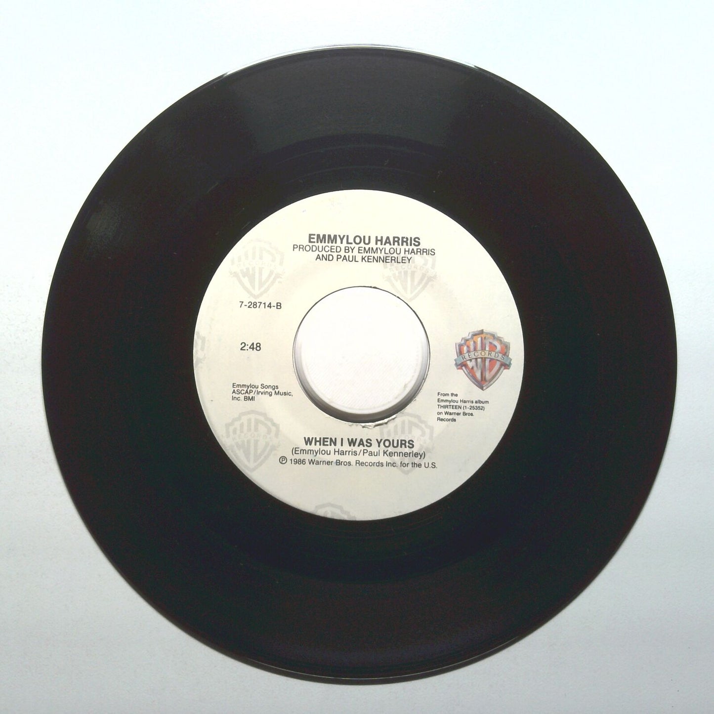 Emmylou Harris - When I Was Yours; Today I Started Loving You Again - 45 RPM 7"