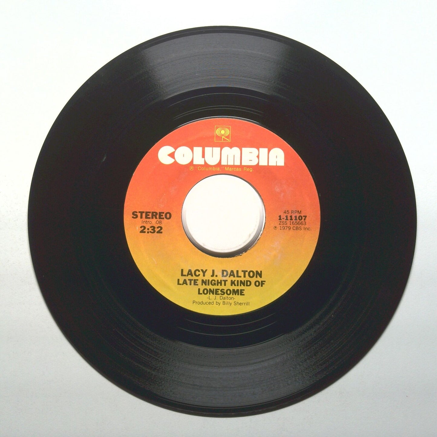 Lacy J. Dalton - Late Night Kind Of Lonesome; Crazy Blue Eyes - Vinyl 45 RPM 7"