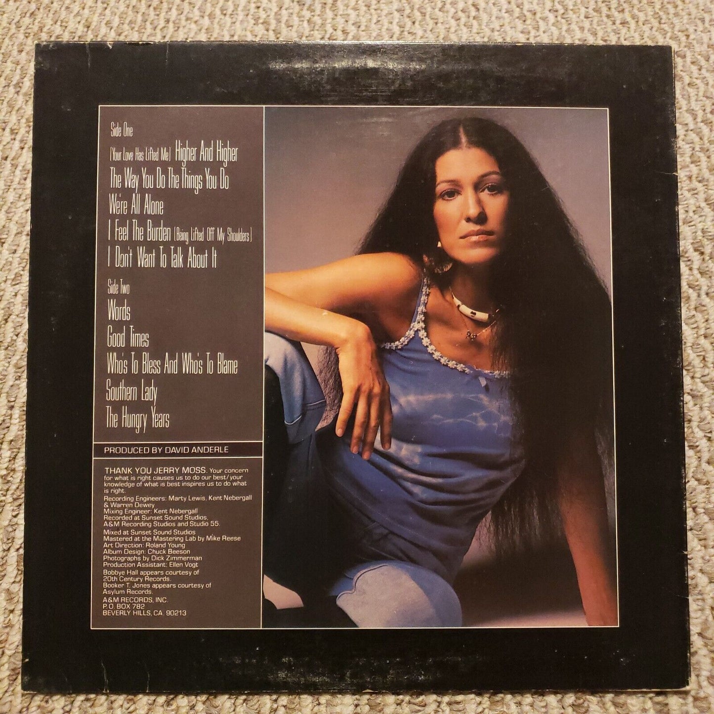 Rita Coolidge - Anytime... Anywhere - 1977 SP-4616 Record Vinyl LP