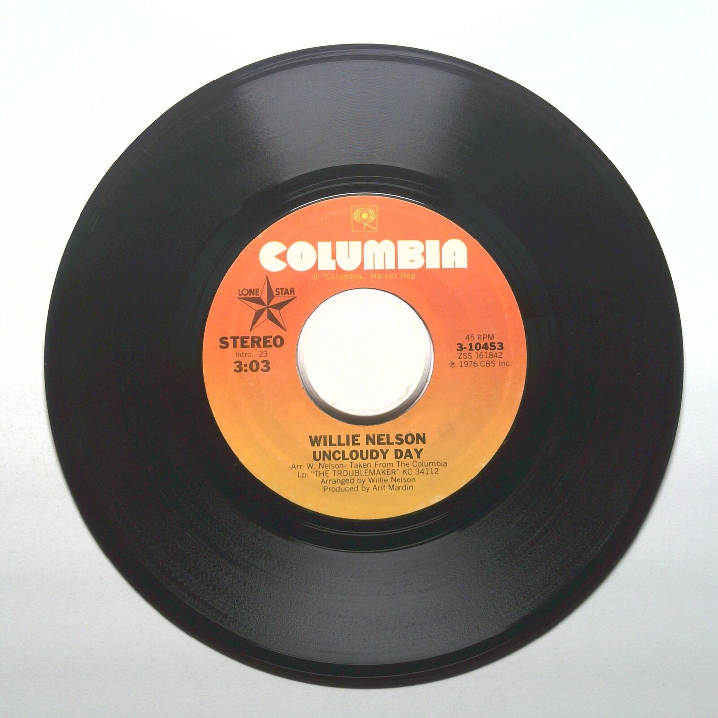 Willie Nelson - Precious Memories; Uncloudy Day - Vinyl 45 RPM 7"
