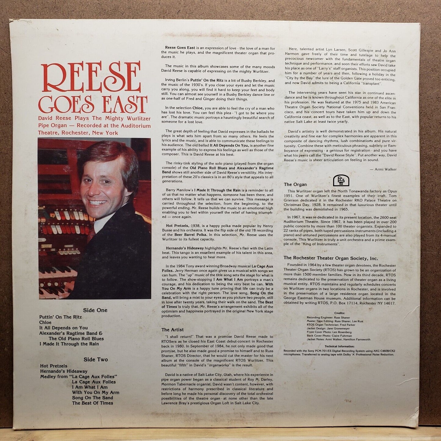 Reese Goes East - 44699 - Vinyl Record LP