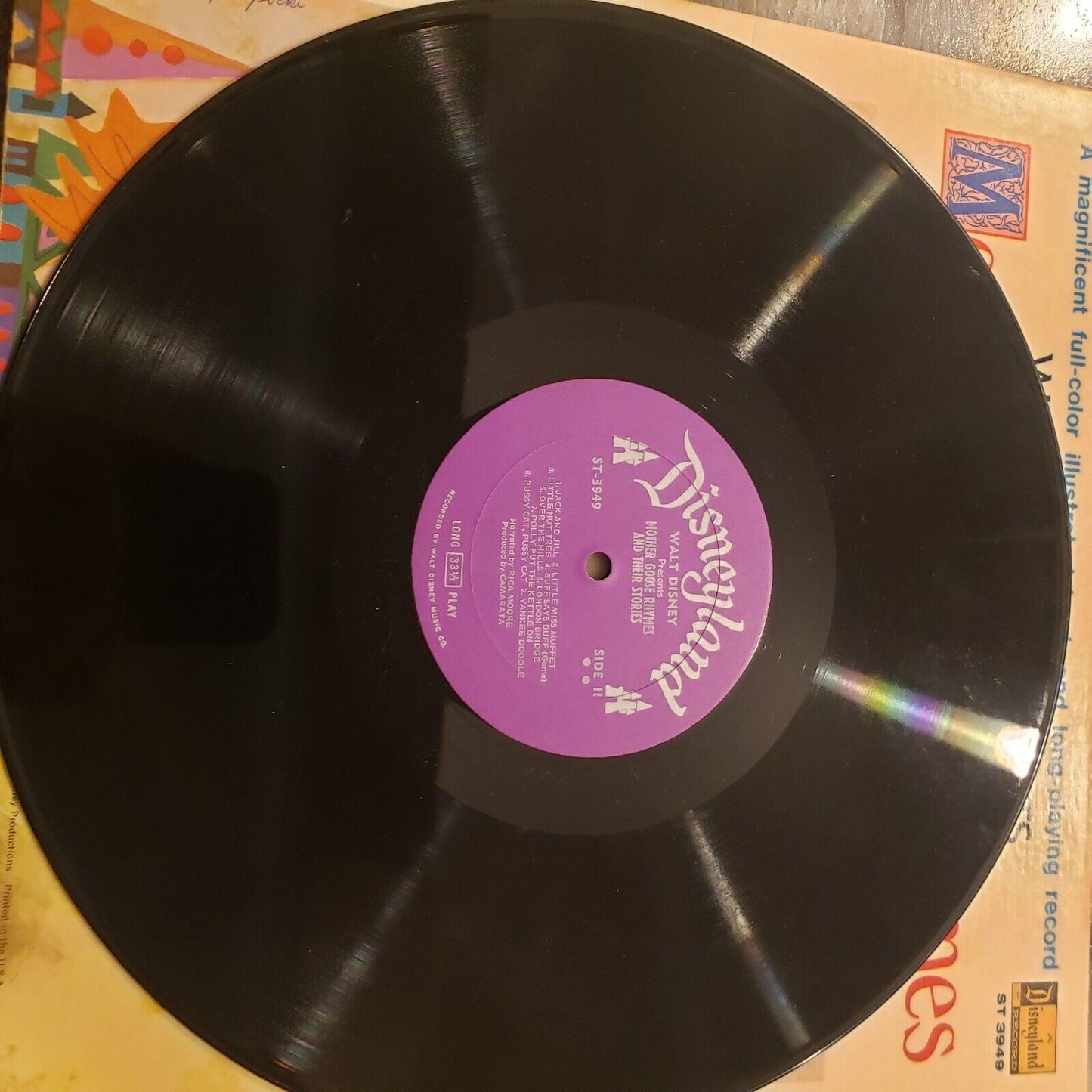 Mother Goose Rhymes And Their Stories - Walt Disney - ST-3949 Vinyl Record LP
