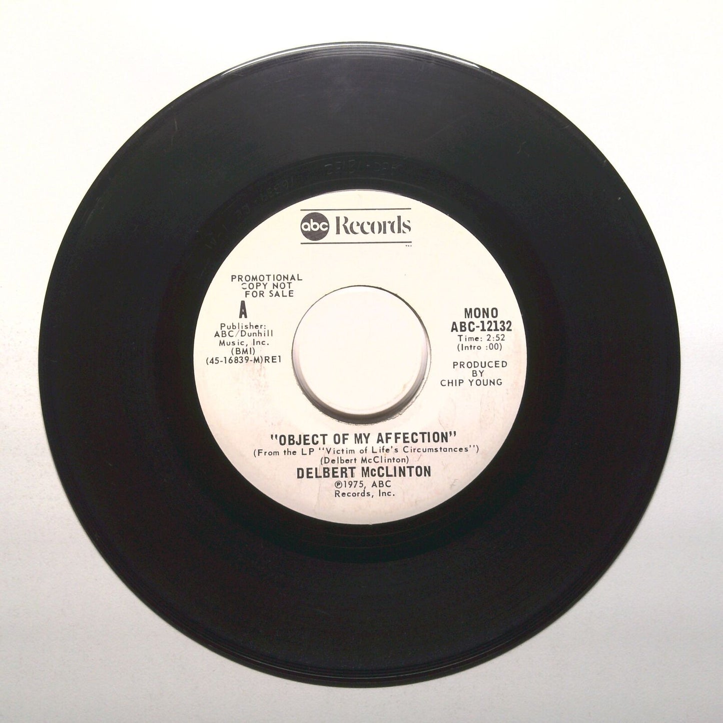 Delbert McClinton - Object Of My Affection - Promo - Vinyl Record 45 RPM 7"