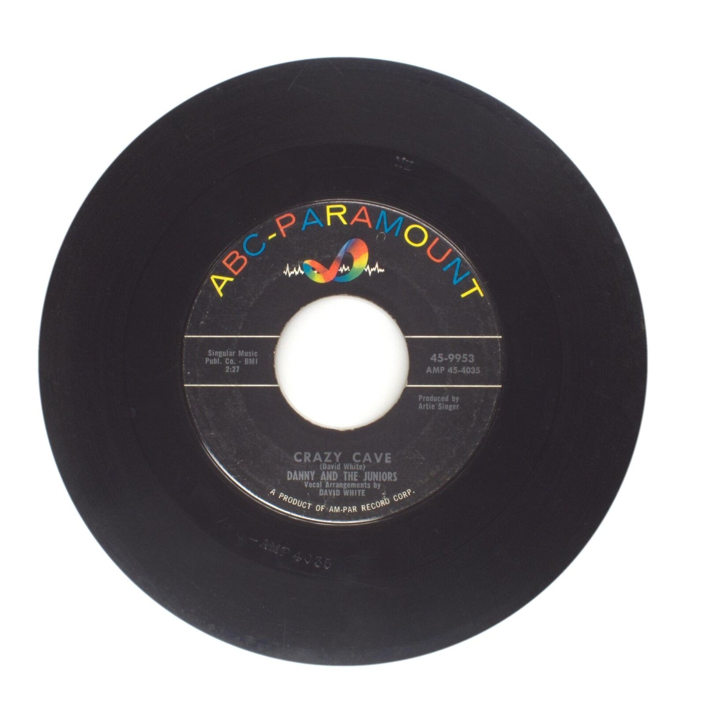 Danny and The Juniors - A Thief; Crazy Cave - Vinyl Record 45 RPM 7"
