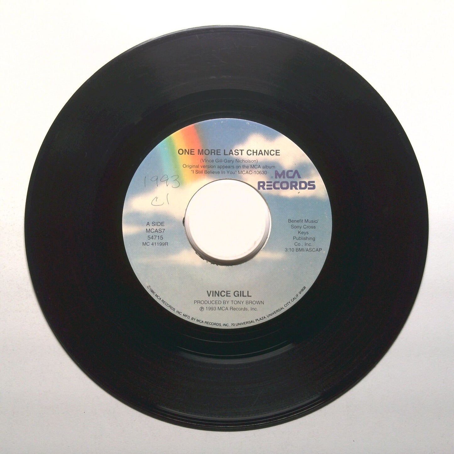 Vince Gill - Under These Conditions; One More Last Chance - Vinyl 45 RPM 7"