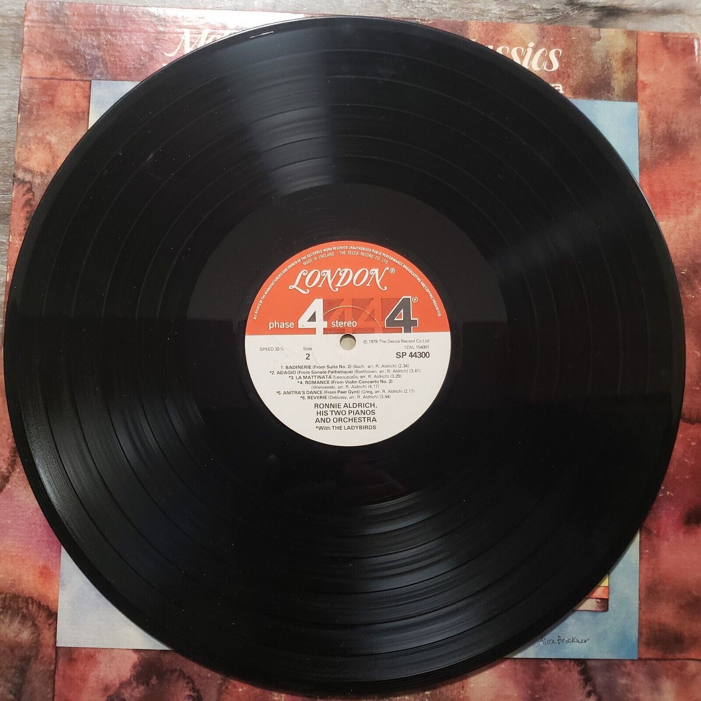 Ronnie Aldrich - Melodies From The Classics - SP 44300 Vinyl Record LP