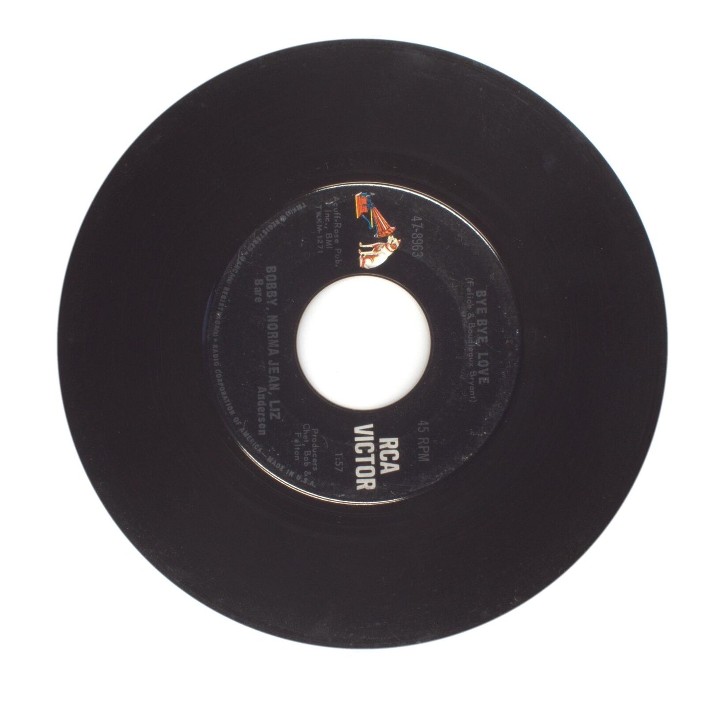 Bobby Bare; Norma Jean; Liz Anderson - The Game of Triangles; Bye Bye Love - 45