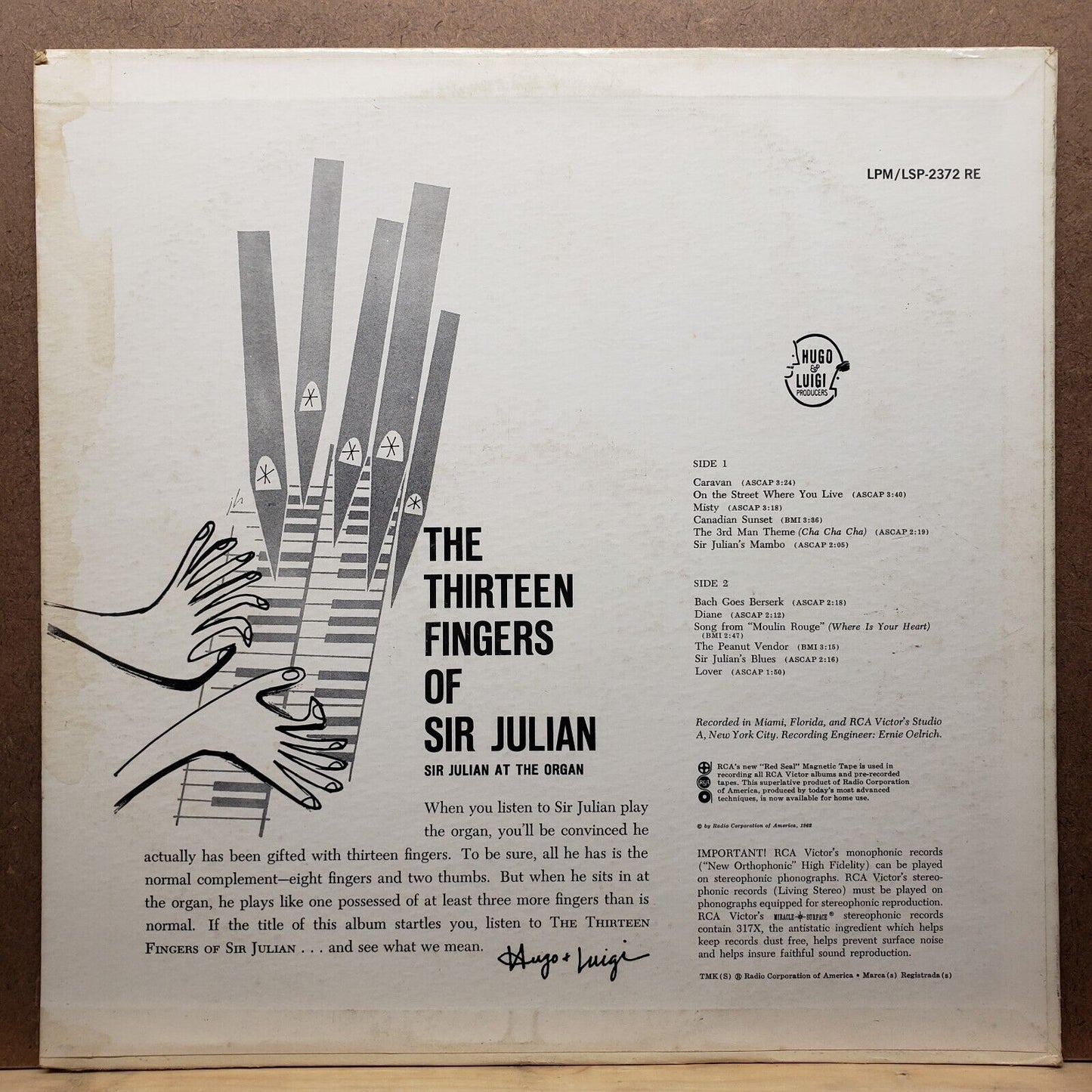 The Thirteen Fingers Of Sir Julian - LSP 2372 - Vinyl Record LP