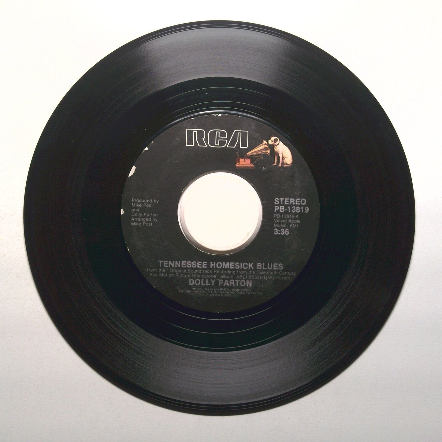 Dolly Parton - Butterflies; Tennessee Homesick Blues - Vinyl Record 45 RPM 7"