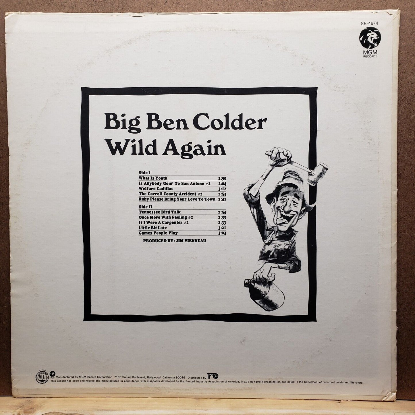 Big Ben Colder - Wild Again - SE 4674 - Vinyl Record LP