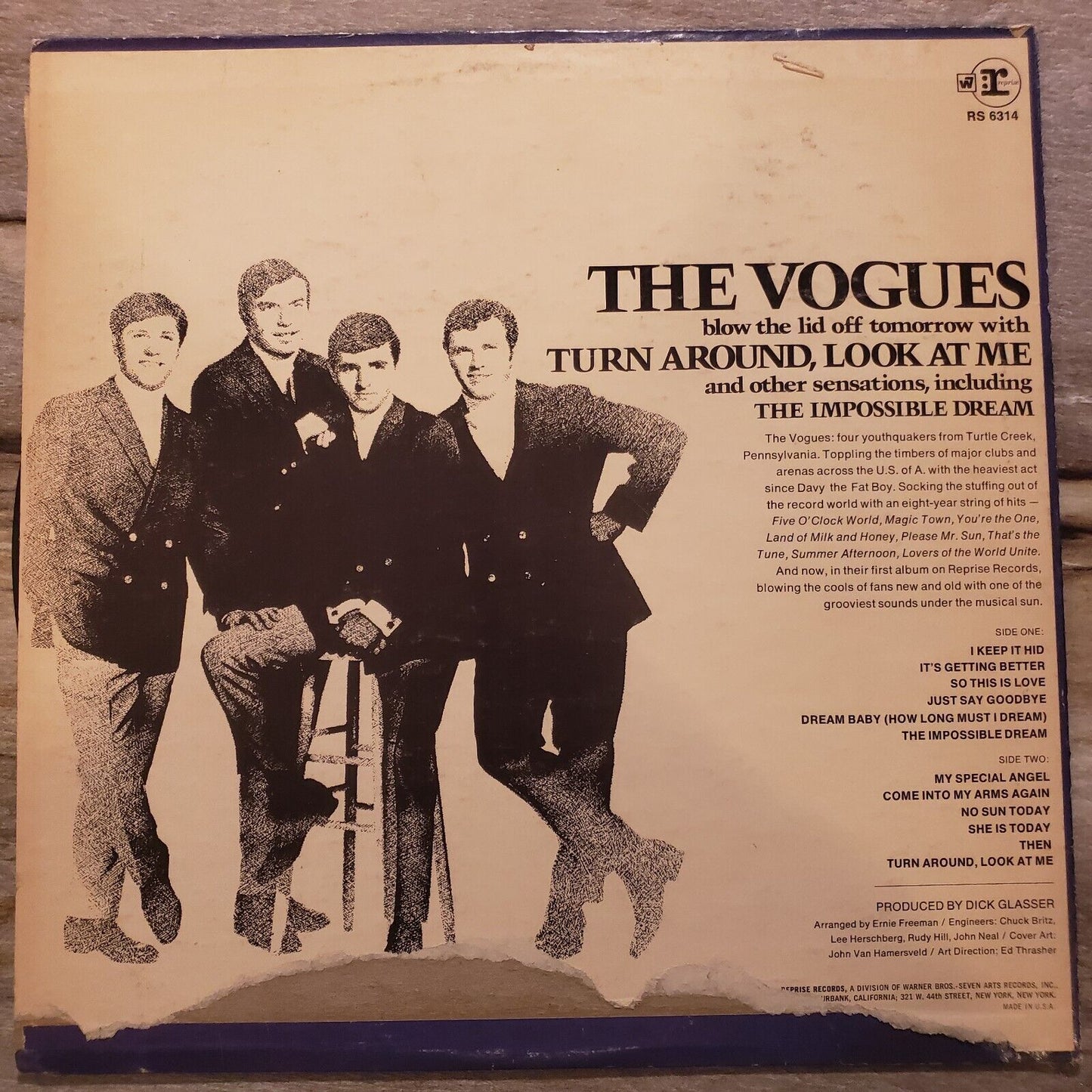The Vogues - Turn Around, Look At Me - RS 6314 Vinyl Record LP