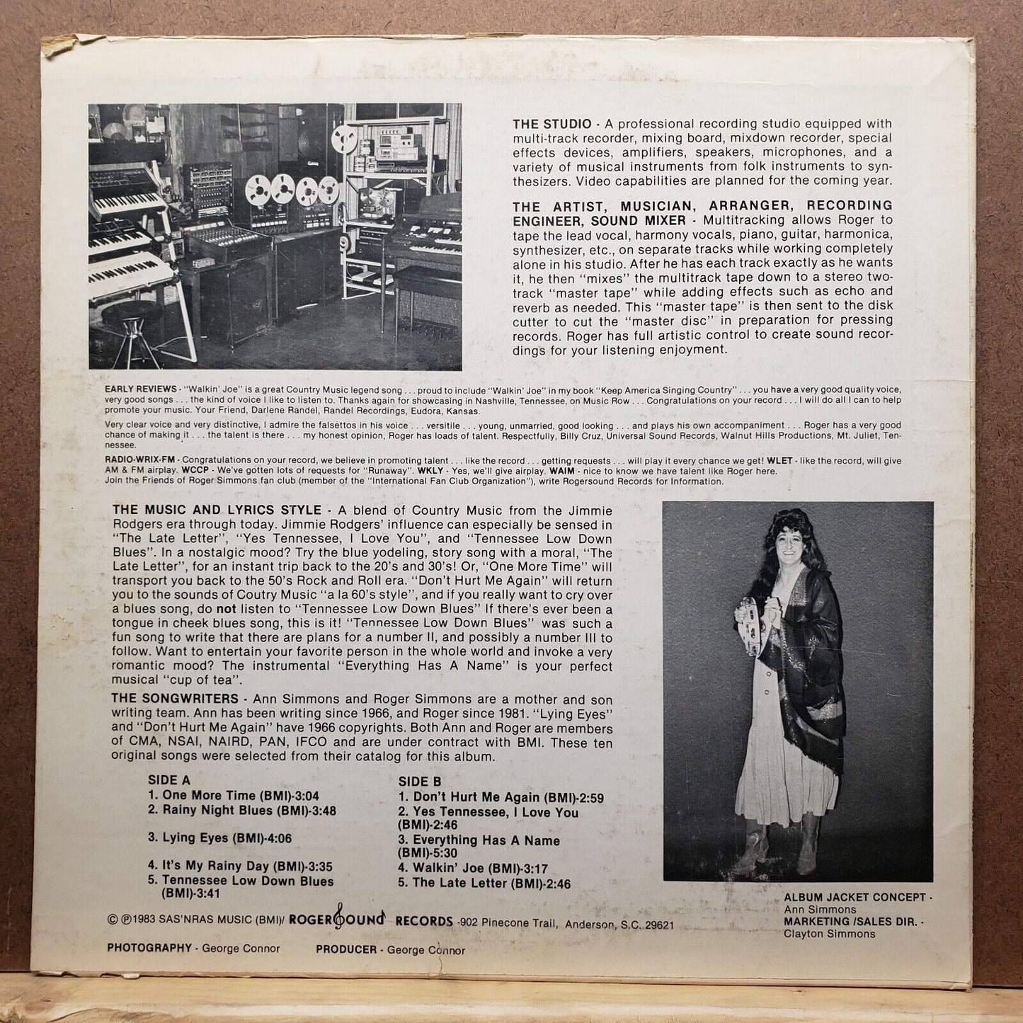 Roger Simmons - One More Time - 1983 - Vinyl Record LP