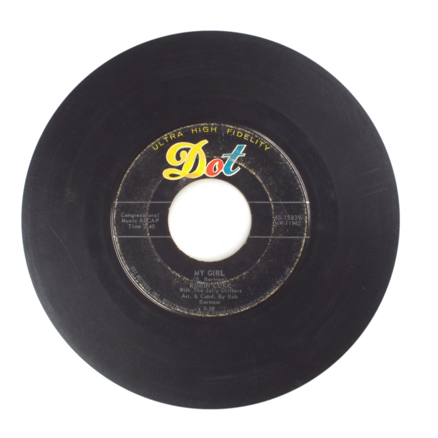 Robin Luke - Chicka Chicka Honey; My Girl - Vinyl Record 45 RPM 7"