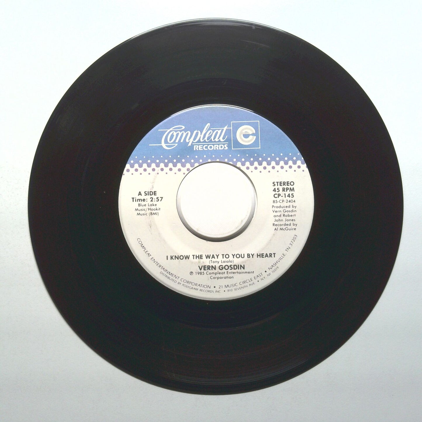 Vern Gosdin - I Know The Way To You By Heart; Rainbows And Roses - 45 PRM 7"
