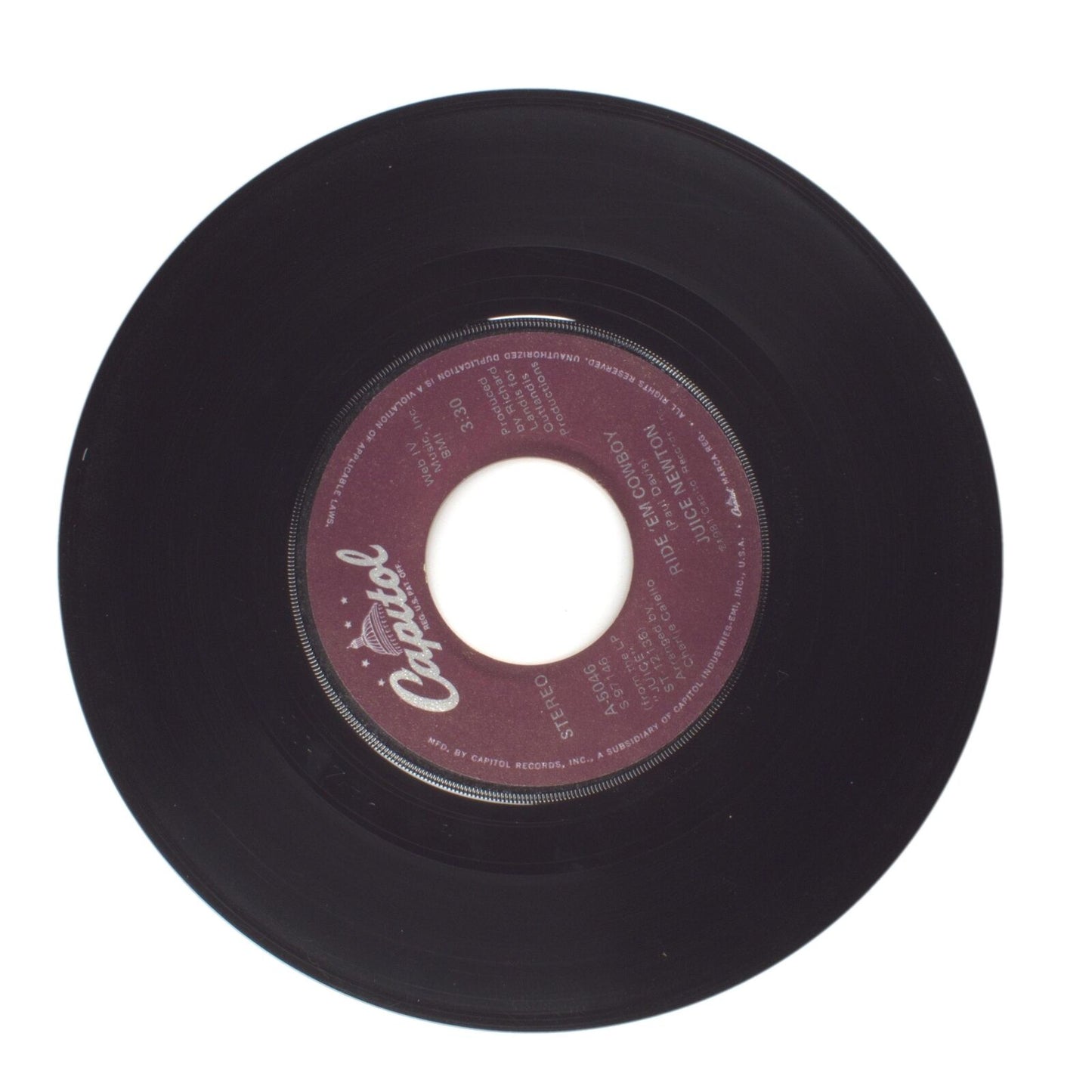 Juice Newton - The Sweetest Thing (I've Ever Known); Ride 'Em Cowboy - 45 RPM 7"