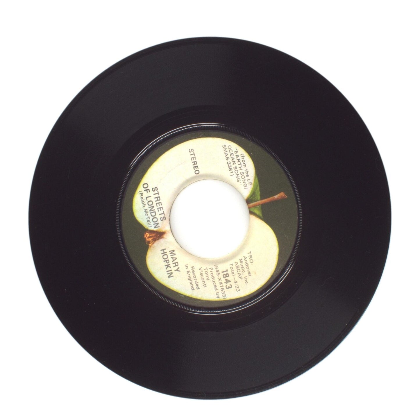Mary Hopkin - Streets of London; Water, Paper & Clay - Vinyl Record 45 RPM 7"