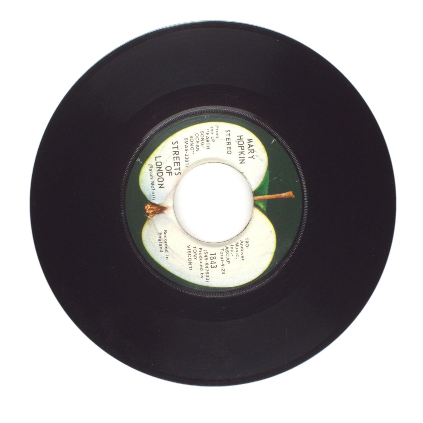 Mary Hopkin - Streets of London; Water Paper & Clay - Vinyl Record 45 RPM 7"