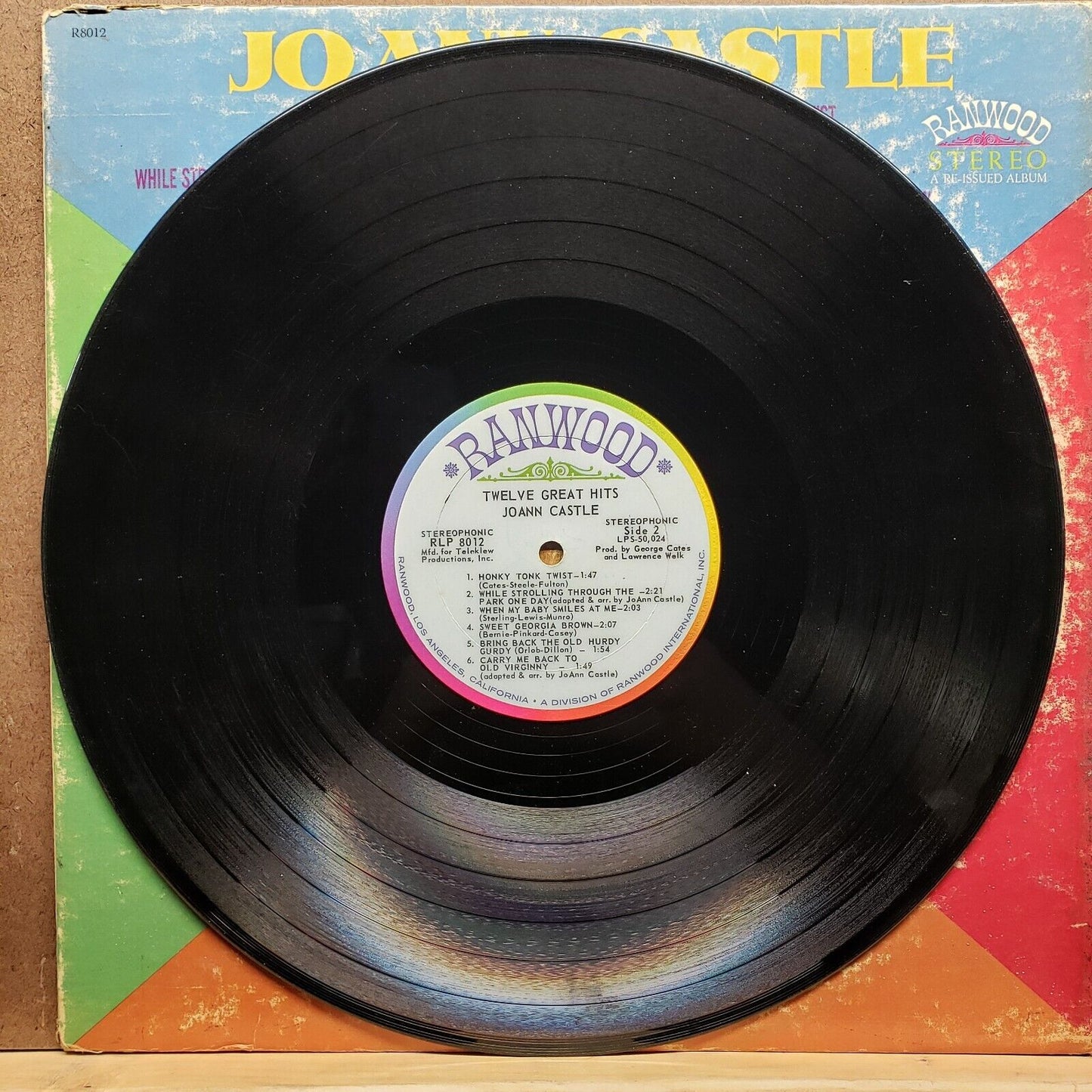 Joann Castle Plays Twelve Great Hits - RLP 8012 - Vinyl Record LP