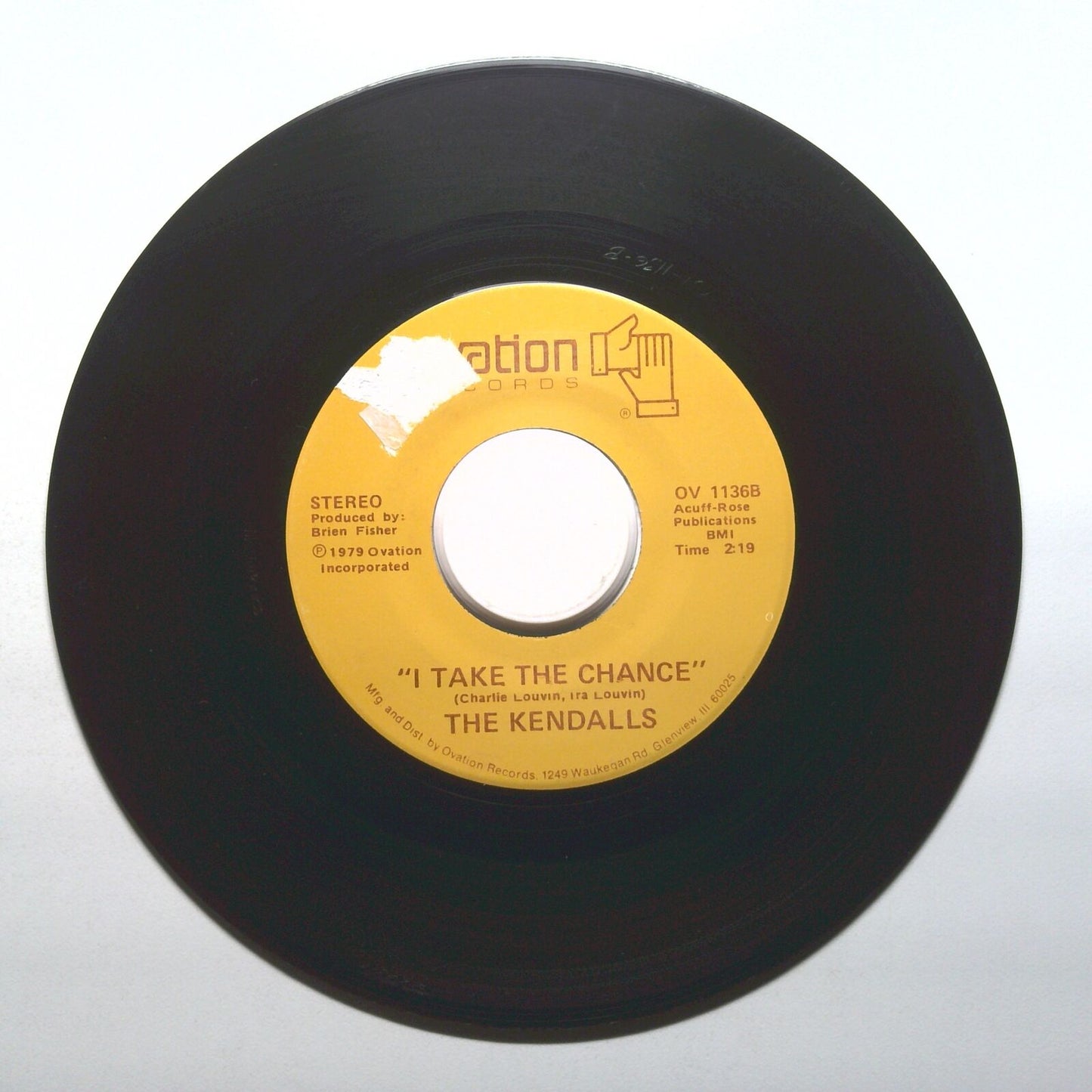 The Kendalls - I Take The Chance; You'd Make An Angel Wanna Cheat - 45 RPM 7"
