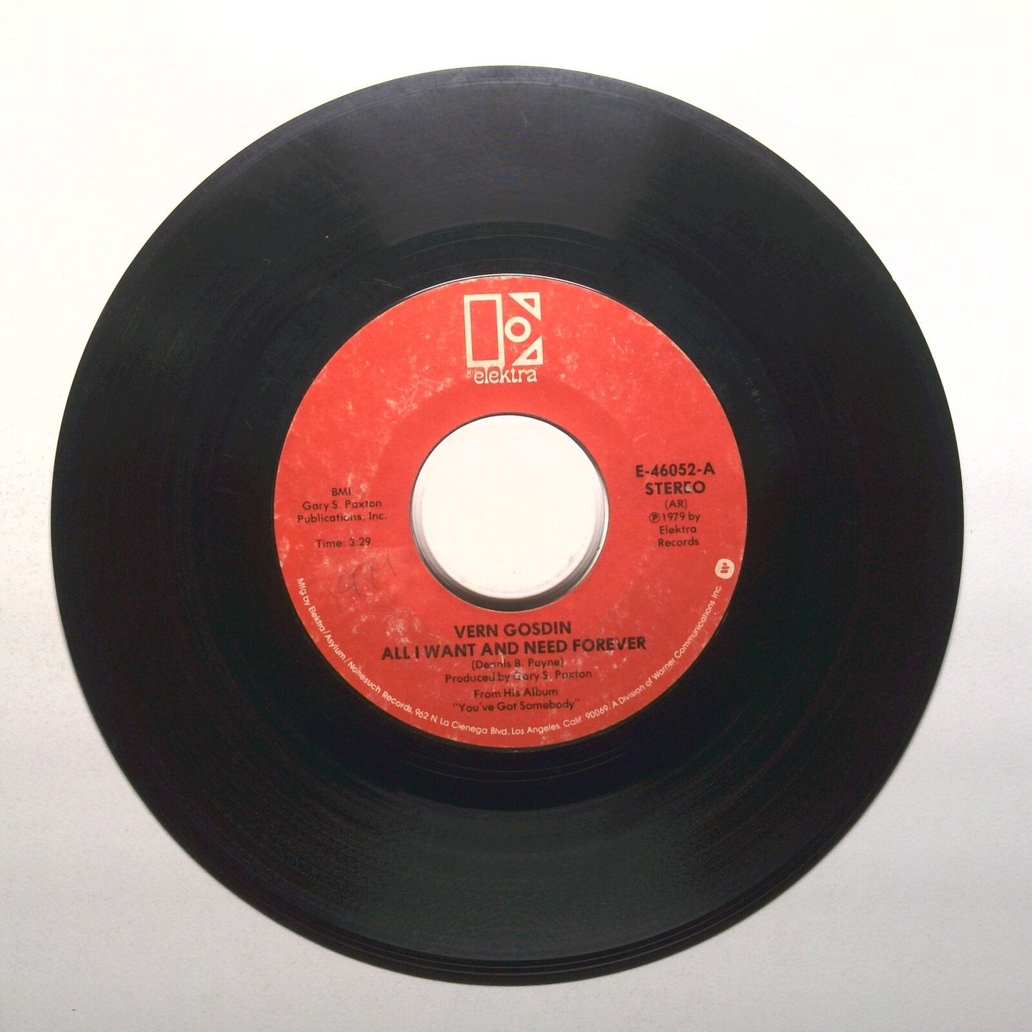 Vern Gosdin - Fifteen Hundred Times a Day; All I Want and Need Forever - 45 RPM