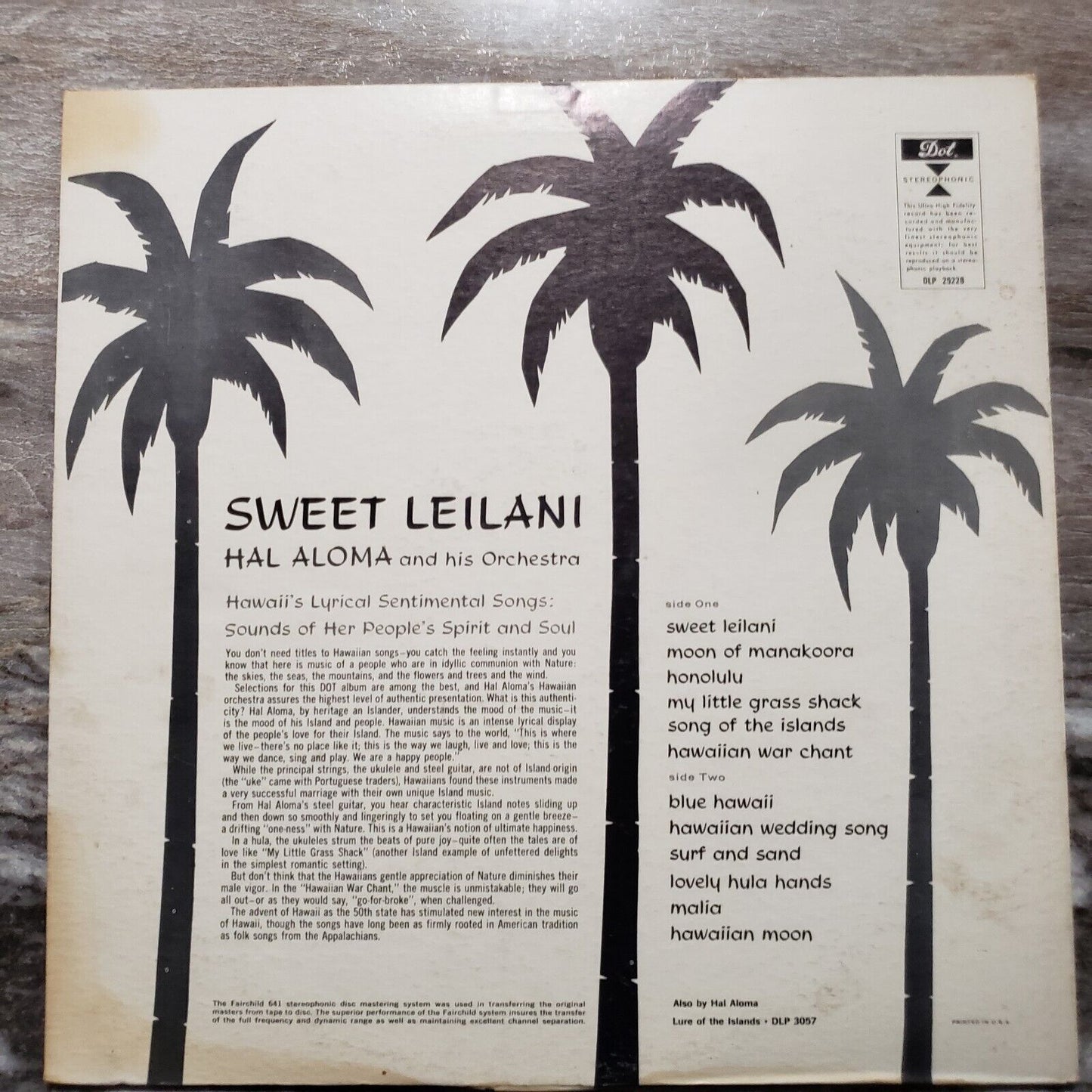 Hal Alomar- Sweet Leilani - DLP 25 228Vinyl Record LP