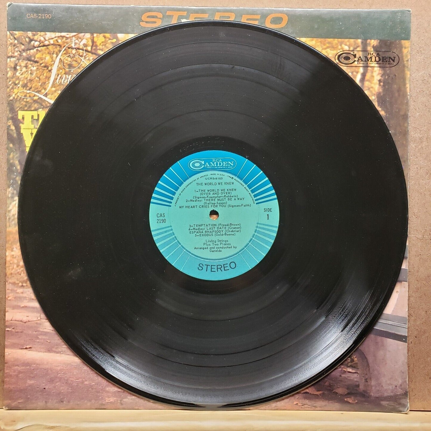 The Living Strings Plus Two Pianos - The World We Knew - CAS 2190 - Vinyl LP