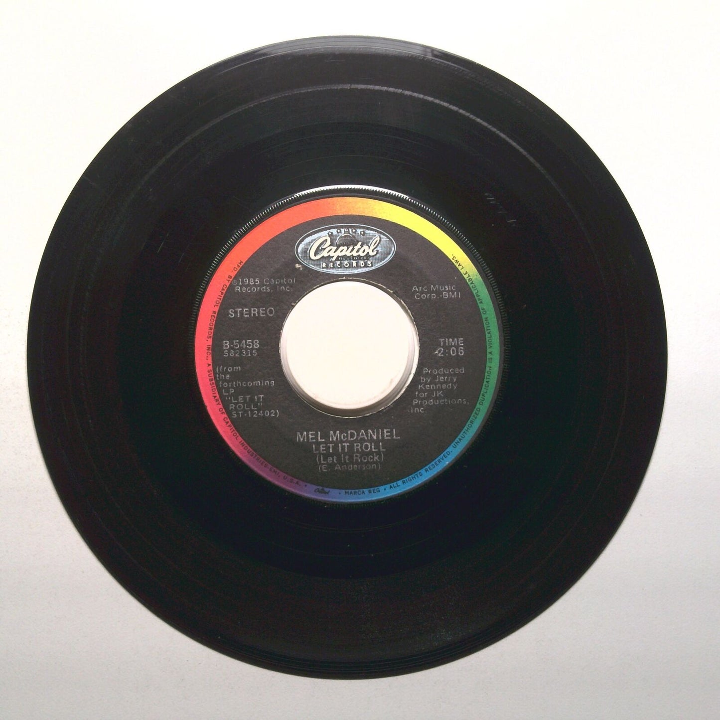 Mel McDaniel - Dreamin' With You; Let It Roll - Vinyl Record 45 RPM 7"