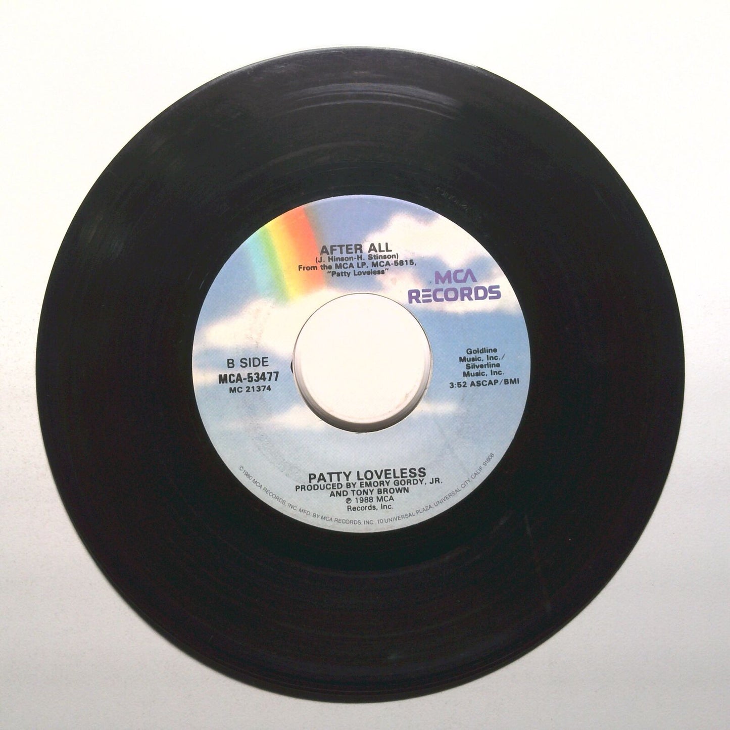 Patty Loveless - Don't Toss Us Away; After All - Vinyl Record 45 RPM 7"