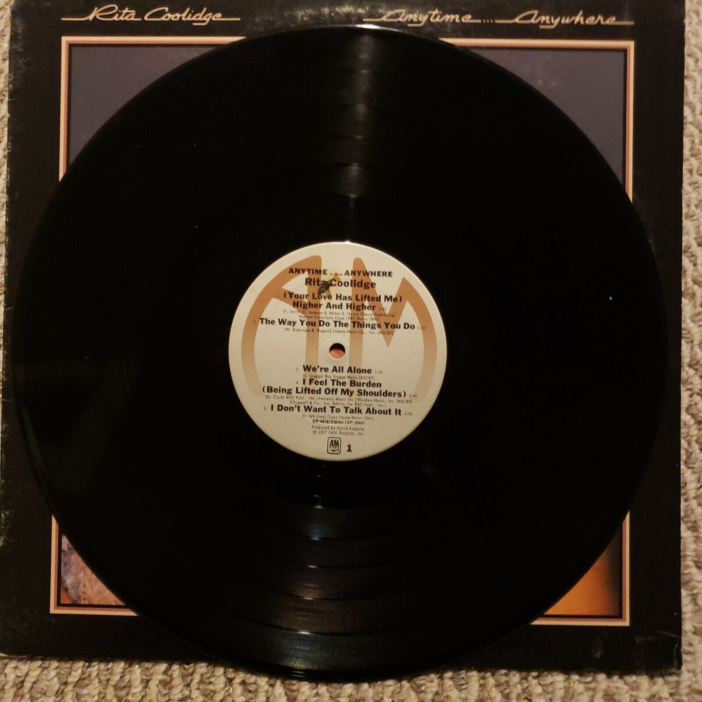 Rita Coolidge - Anytime... Anywhere - 1977 SP-4616 Record Vinyl LP