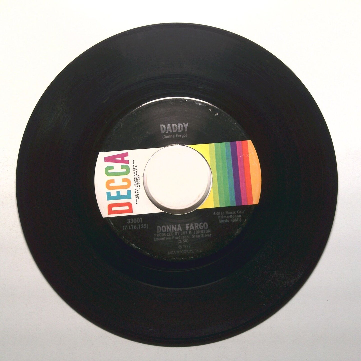 Donna Fargo - Sticks and Stones; Daddy - Vinyl Record 45 RPM 7"