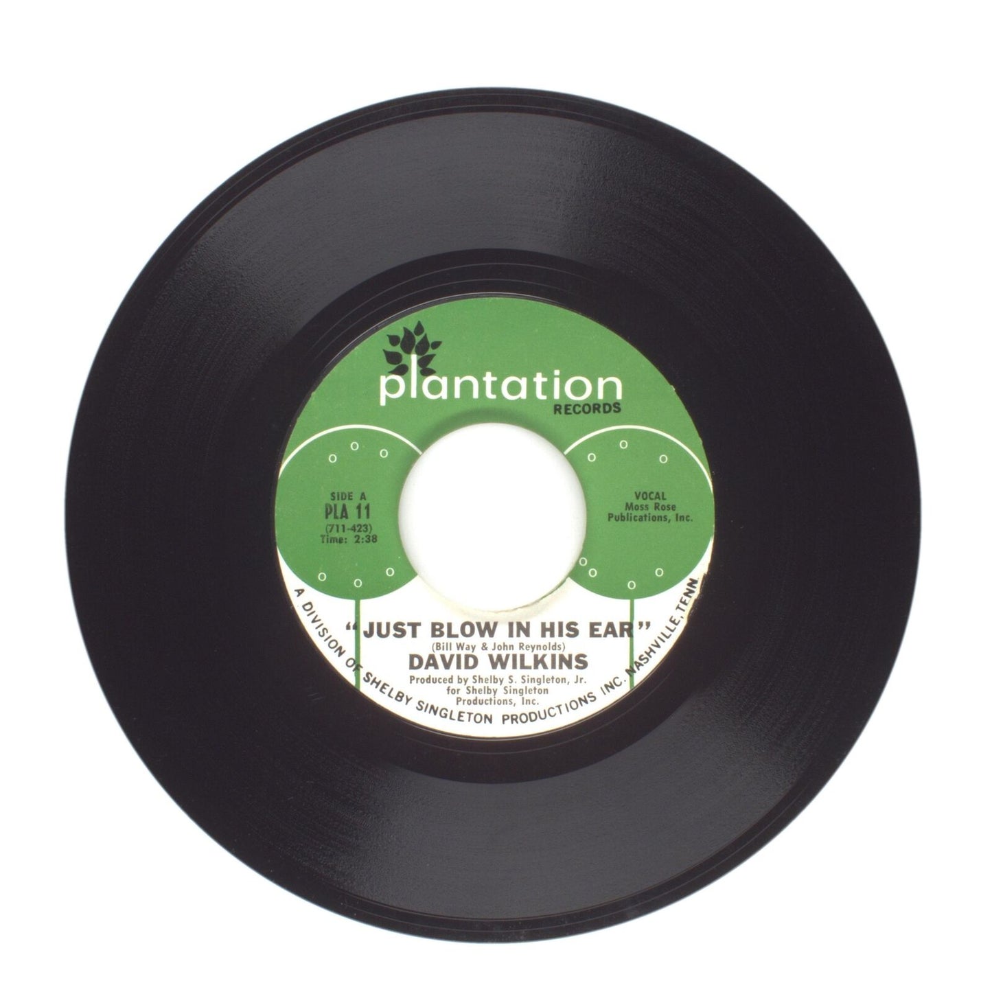 David Wilkins - Just Blow in His Ear; Government Inspected - Vinyl 45 RPM 7"