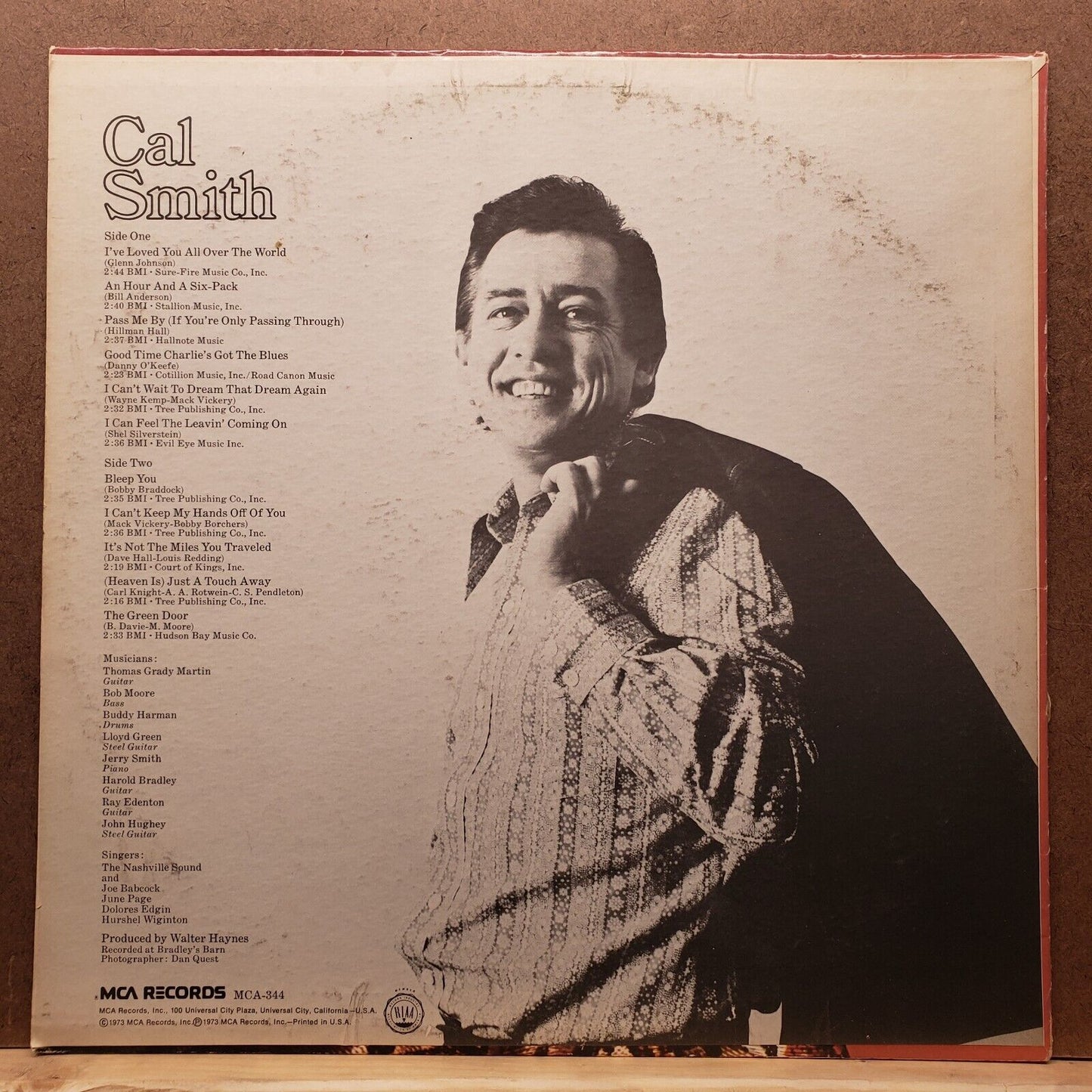 Cal Smith - MCA 344 - 1973 - Vinyl Record LP