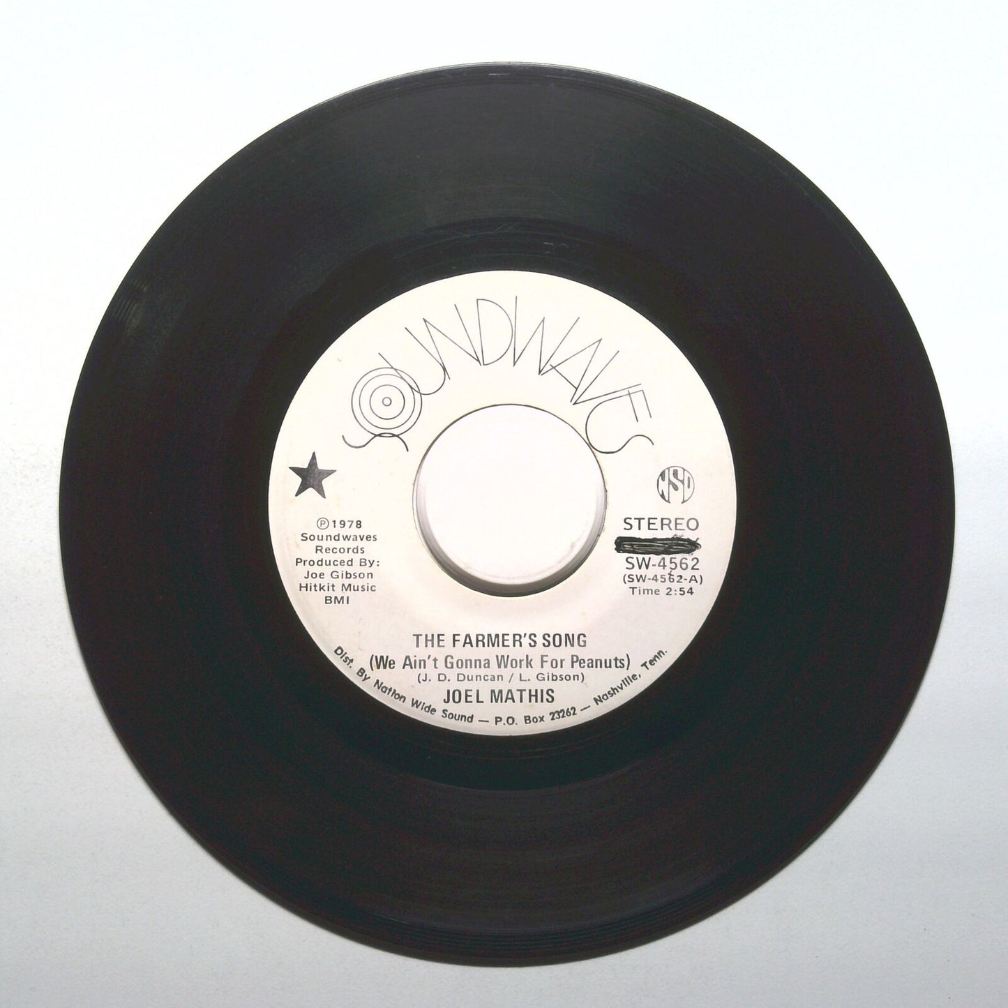 Joel Mathis - Dirt Farming Man; The Farmer's Song - Vinyl 45 RPM 7"