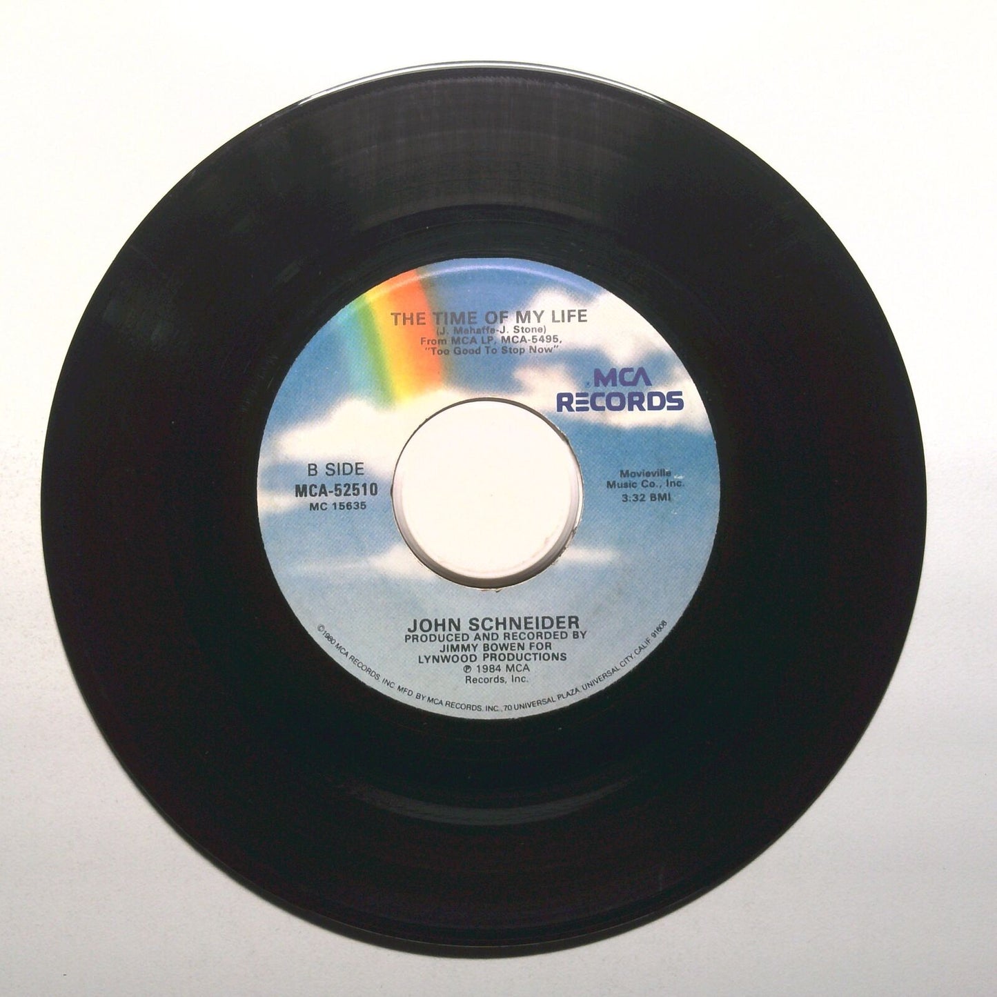 John Schneider - Country Girls; The Time of My Life - Vinyl Record 45 RPM 7"
