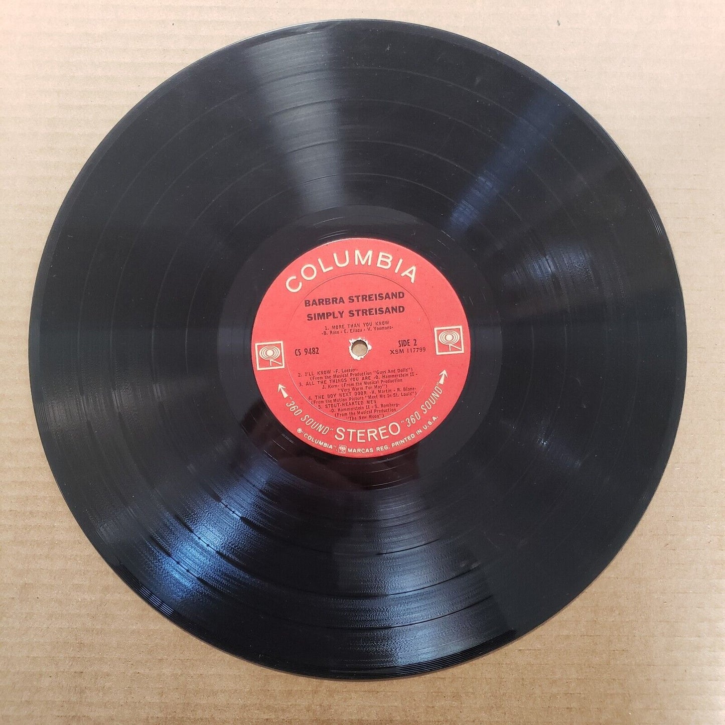 Barbara Streisand - Simply Streisand - CS 9482 Vinyl Record LP