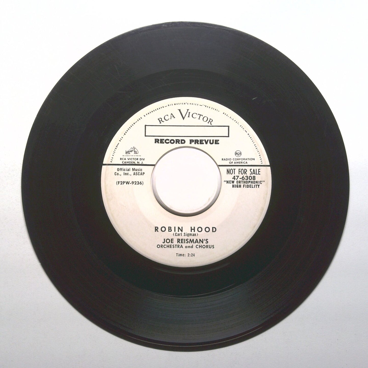 Joe Reisman - His Name Was Judas; Robin Hood - Vinyl 45 RPM 7"